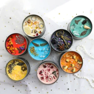 Crystal Gemstone Chakra Scented Tin Candle