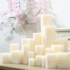 Customizable Smokeless Pillar Candles