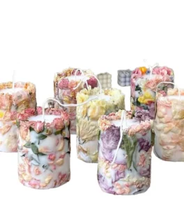 Handmade Dried Flower Scented Candle