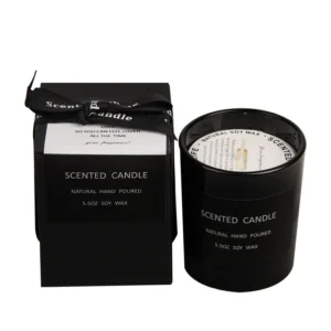 Luxury Black Glass Aromatherapy Candle