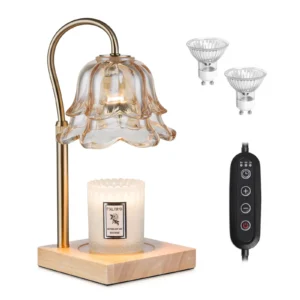 Electric Wood Candle Warmer Lamp with Timer