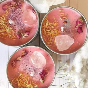 Crystal Infused Soy Wax Meditation Candles