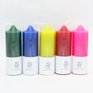 Aromatherapy Colored Pillar Candle Set