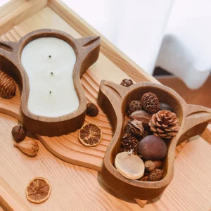Handcrafted Cow Head Wooden Dough Bowl