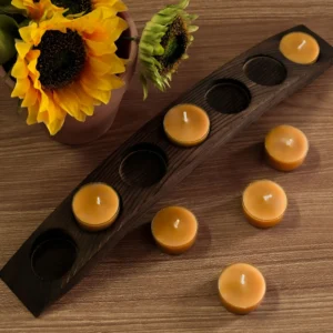 Handmade Rustic Wood Tealight Holder