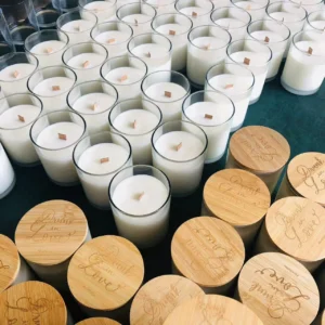 Luxury Aromatherapy Scented Candle with Wooden Lid