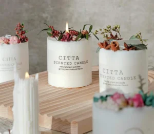 Luxury Dry Flower Scented Candle Set