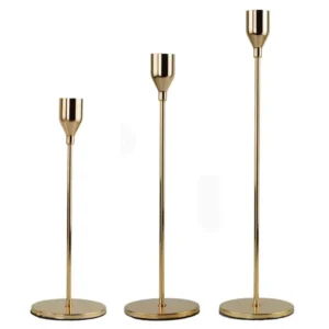 Western Style Gold Metal Candle Holder