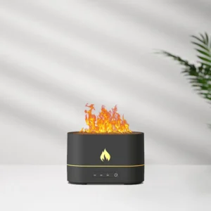 Ultrasonic Flame Aromatherapy Humidifier with Led