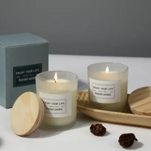 Handmade Scented Candle with Bamboo Lid