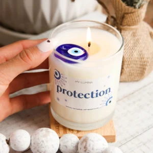 Handmade Blue Crystal Scented Candle