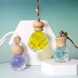 15ml Glass Car Diffuser Bottle with Wooden Lid